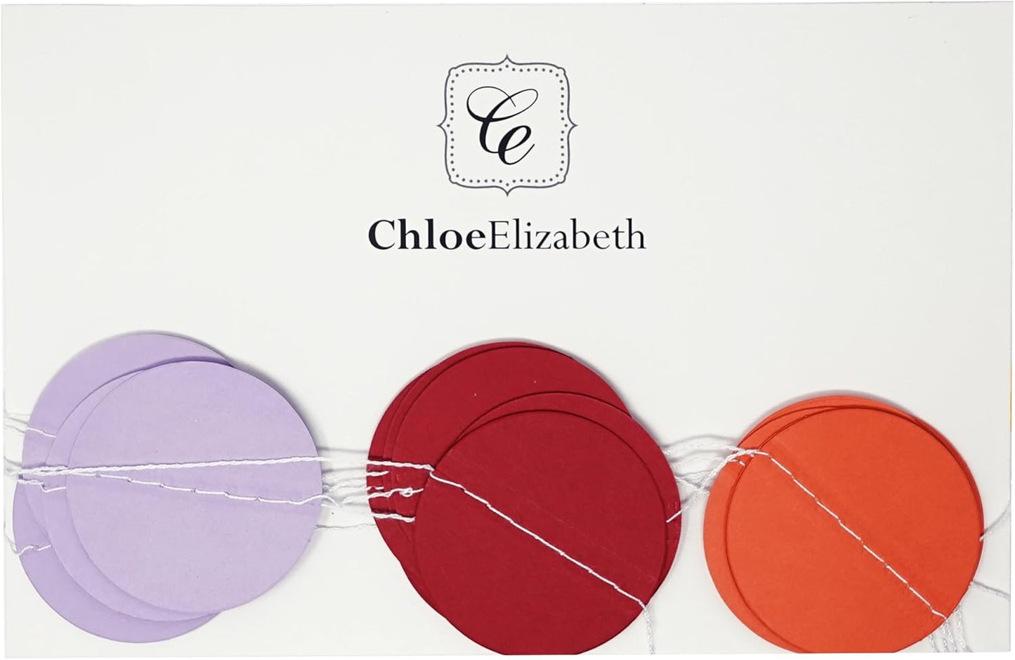 Circle Dots Paper Party Garland Streamer Backdrop (10 Feet Long) - Circus Rainbow