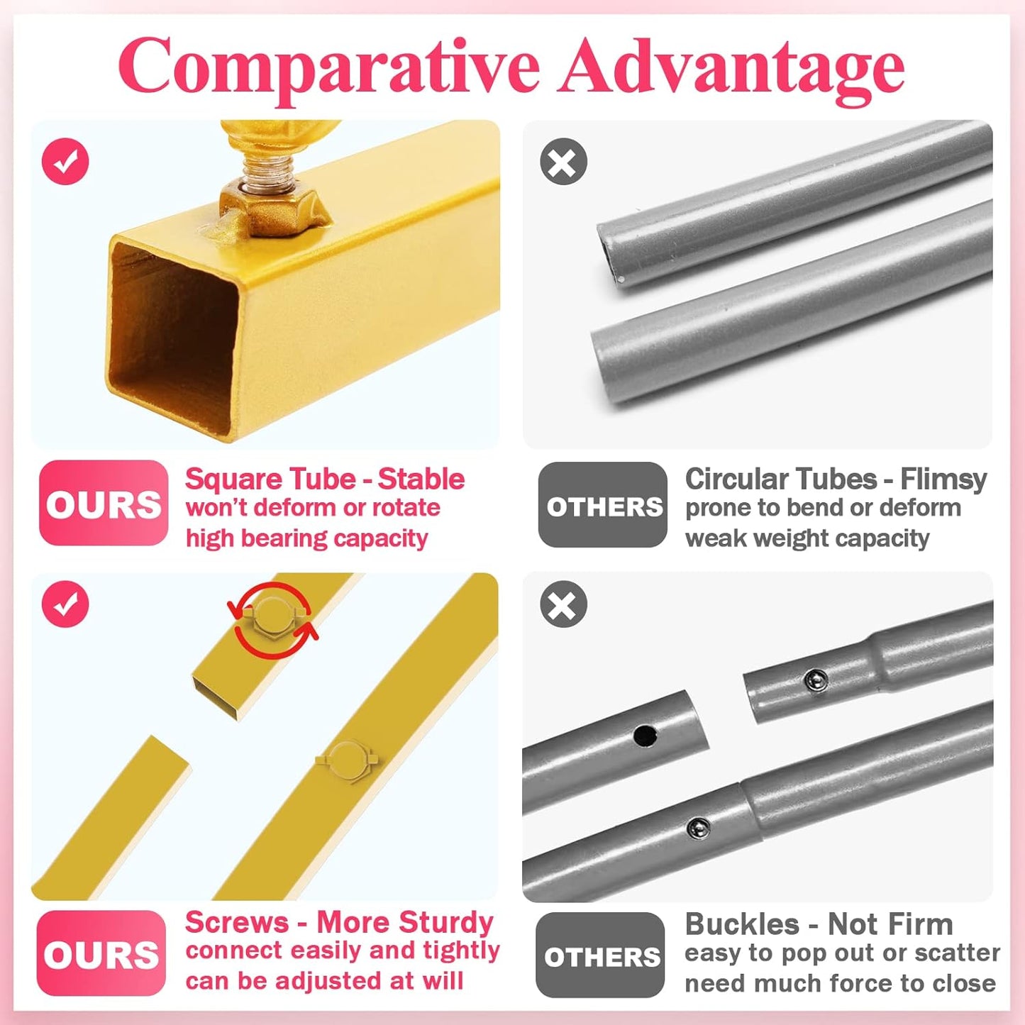 Wokceer 6 FT Wedding Arch Backdrop Stand Metal Arch Chiara Backdrop Stand for Wedding Ceremony Birthday Party Bridal Baby Shower Photo Booth Garden Floral Balloon Arch Decoration