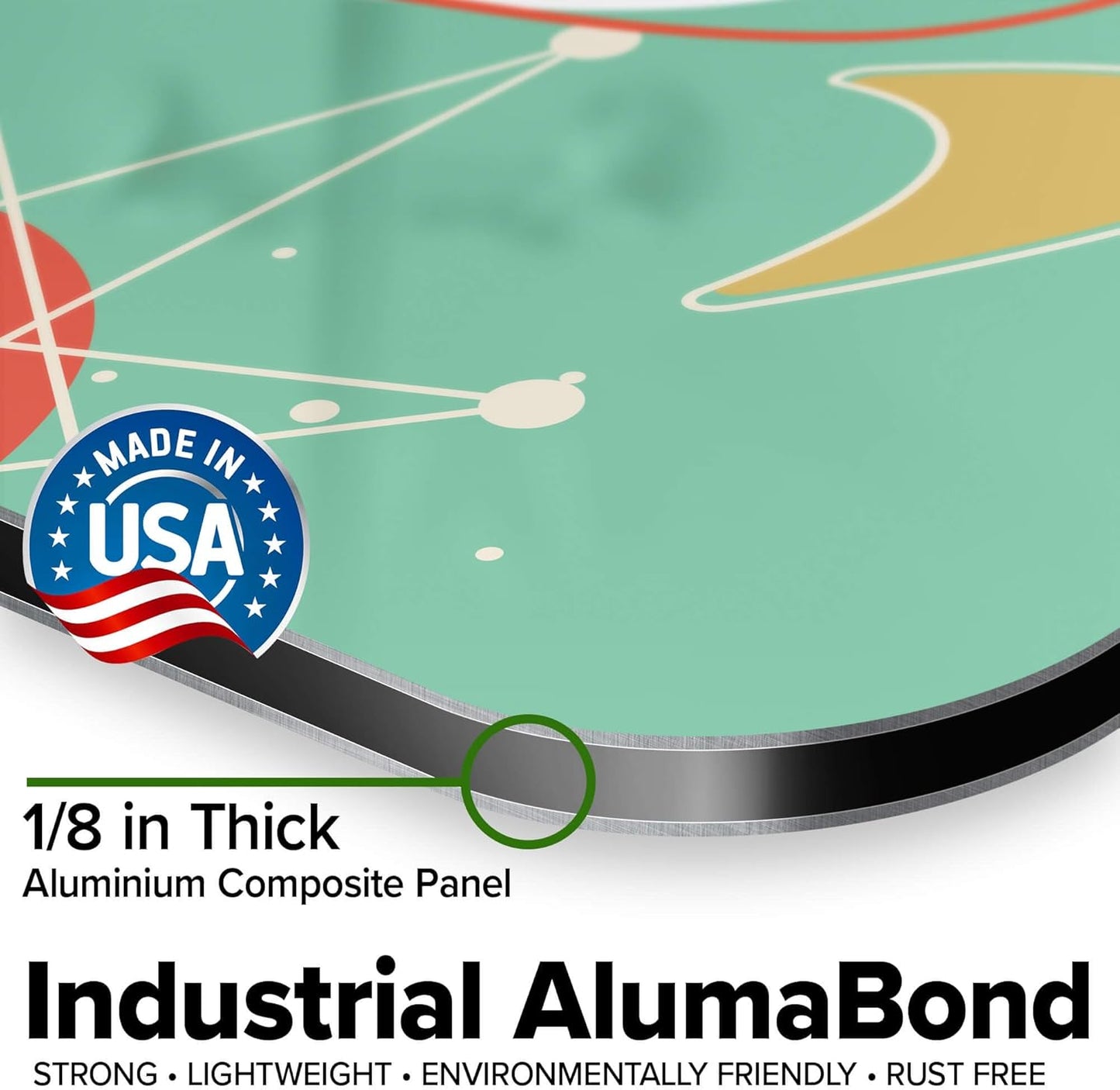 Custom Sign, Custom Street Sign, 11 Font Colors, 13 Font Styles, 4 Hole Options, 22 Sizes, 36x48 Inches, Rust Free DiBound, Fade Resistant, Made in USA by My Sign Center (Mid-Century Modern 2)