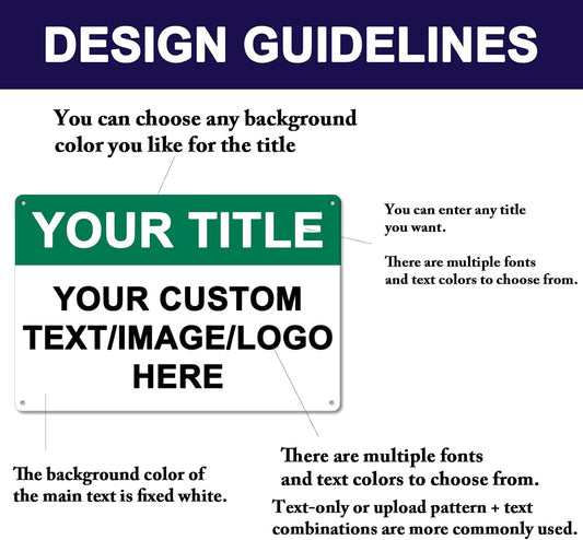 Custom Outdoor Metal Signs - 12 x 8 Aluminum Rust-Proof Entrance, Garden, Hazard, Intersection, Parking, Decorative Signs (Personalized)