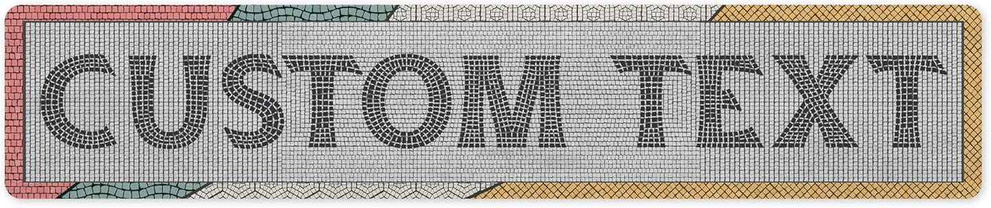 Custom Sign, Custom Street Sign, 11 Font Colors, 13 Font Styles, 4 Hole Options, 22 Sizes, 6x30 Inches, Rust Free DiBound, Fade Resistant, Made in USA by My Sign Center (Fauxsaic 2)