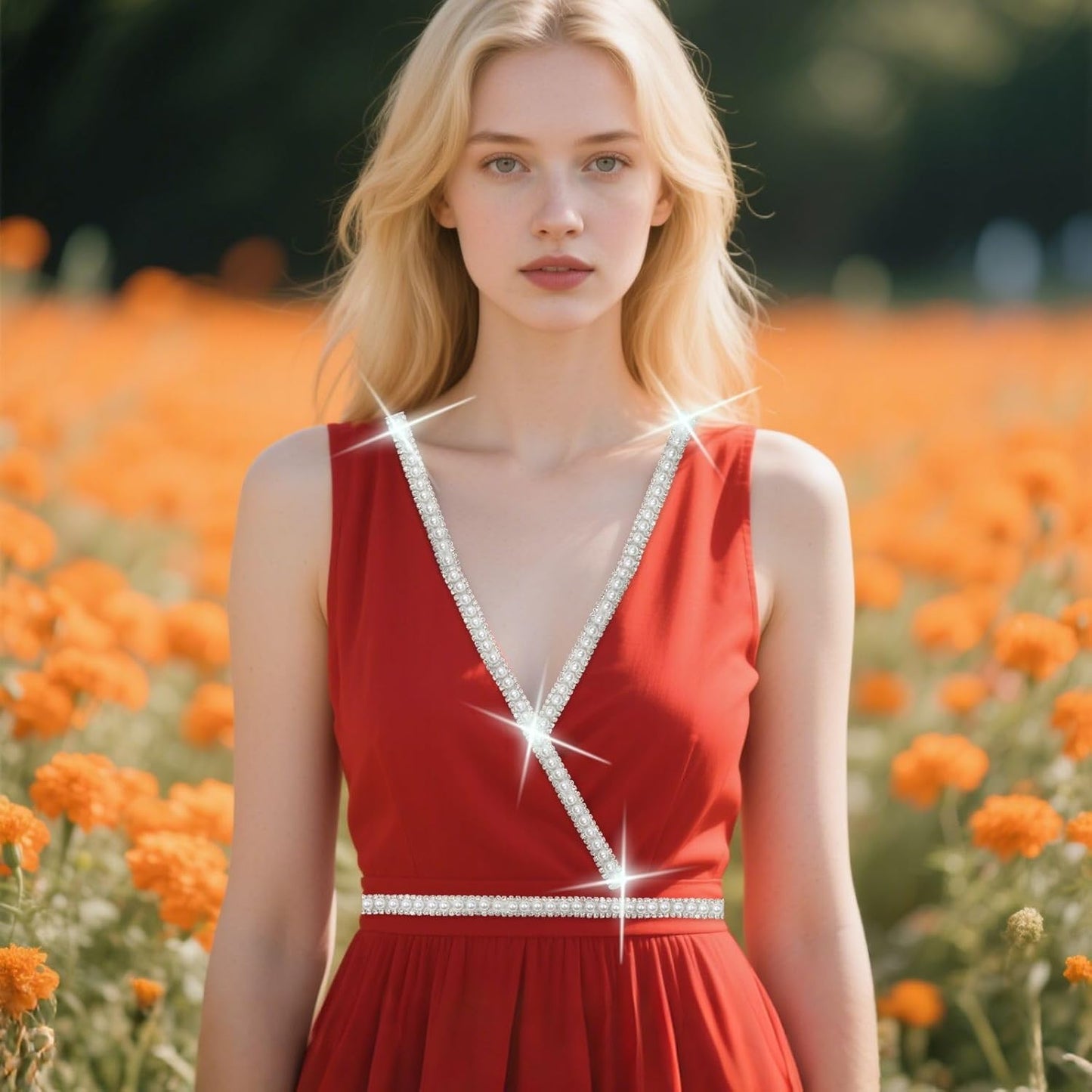 PEARLY JUN 1 Yard Pearl Rhinestone Trim Chain Silver Crystal Fringe Diamond Applique Ribbon String Tassel Strip (Silver-150, 1 Yard)