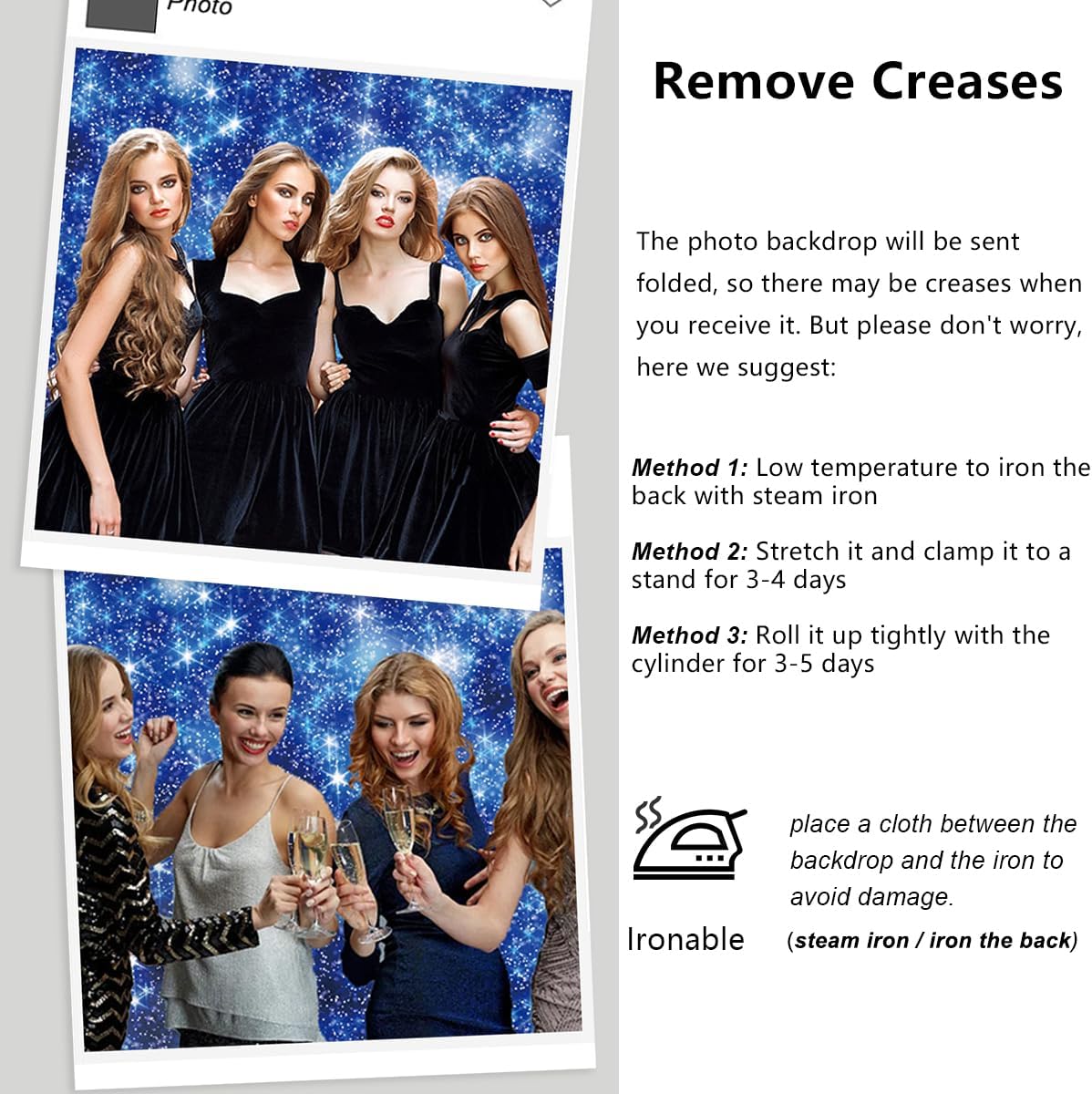 YongFoto Blue Glitter Backdrop 15x10ft Silver Light Spots Navy Blue Sequin Bokeh Photography Background Birthday Bridal Shower Wedding Photography Background Party Banner Decor Portraits Photoshoot