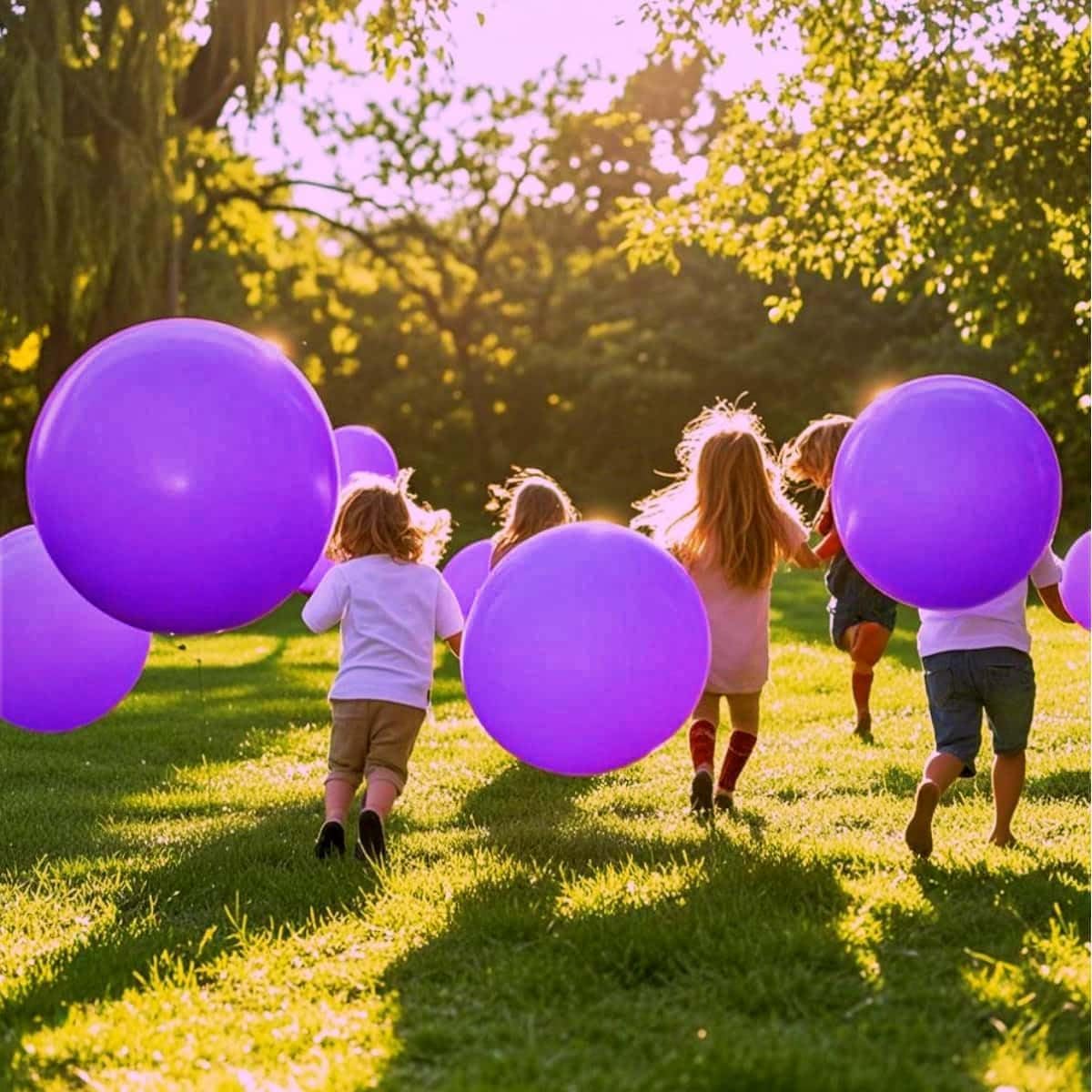 30 Pack Purple Balloons 36 inch Purple Latex Big Balloons for Party Decorations and Events