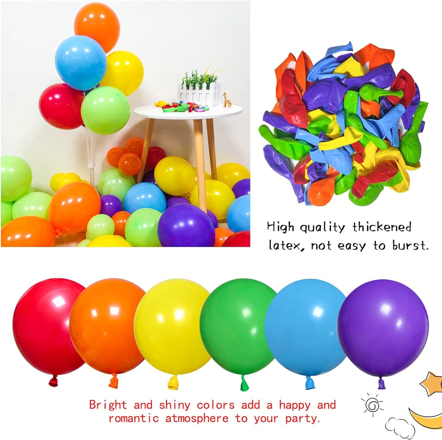 KAWKALSH Rainbow Balloon Arch Kit 111Pcs 18 12 5 Inch Latex Colorful Party Balloons Garland for Birthday Baby Shower Wedding Engagement Anniversary Christmas Party Decorations