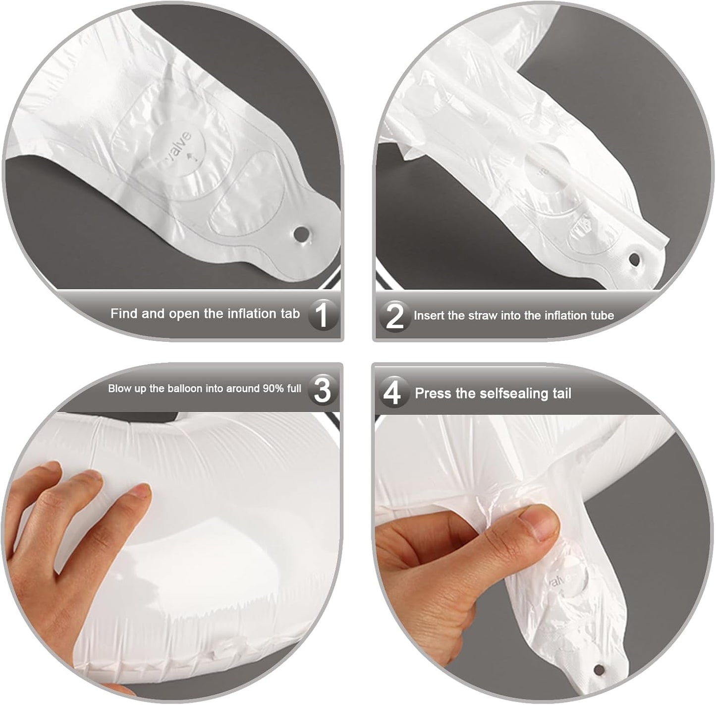 Large 40 Inch White 3 Number Balloon, 3 13 23 30 33 36 38 White Birthday Party Decorations, Numbers Three Foil Balloons for Anniversary Party Graduations Celebration Supplies