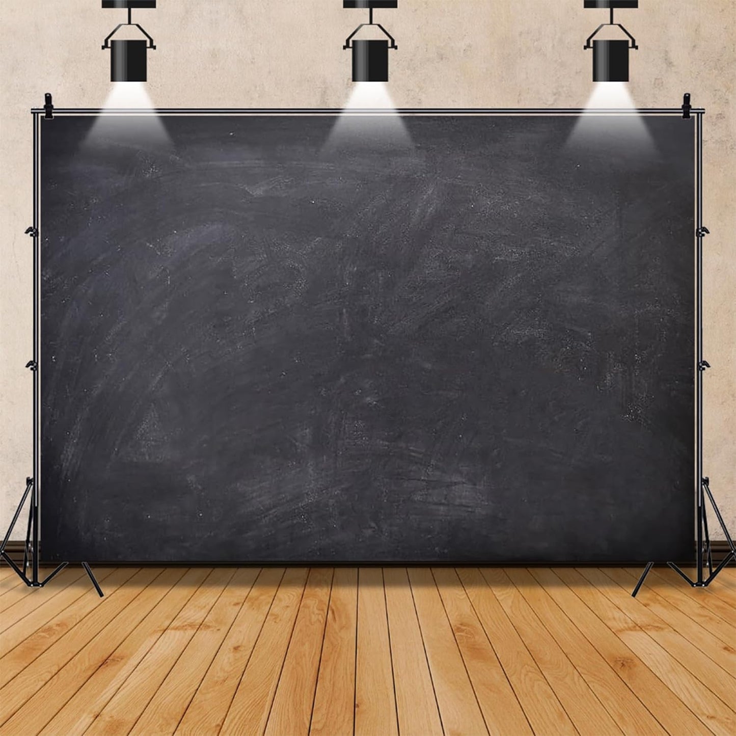Renaiss 10x7ft Blank Blackboard Backdrop for Photoshoot Man Woman Portrait DIY Chalkboard Photography Background Back To School Banner School Season Photo Booth Props Wedding Teachers` Day Party Decor