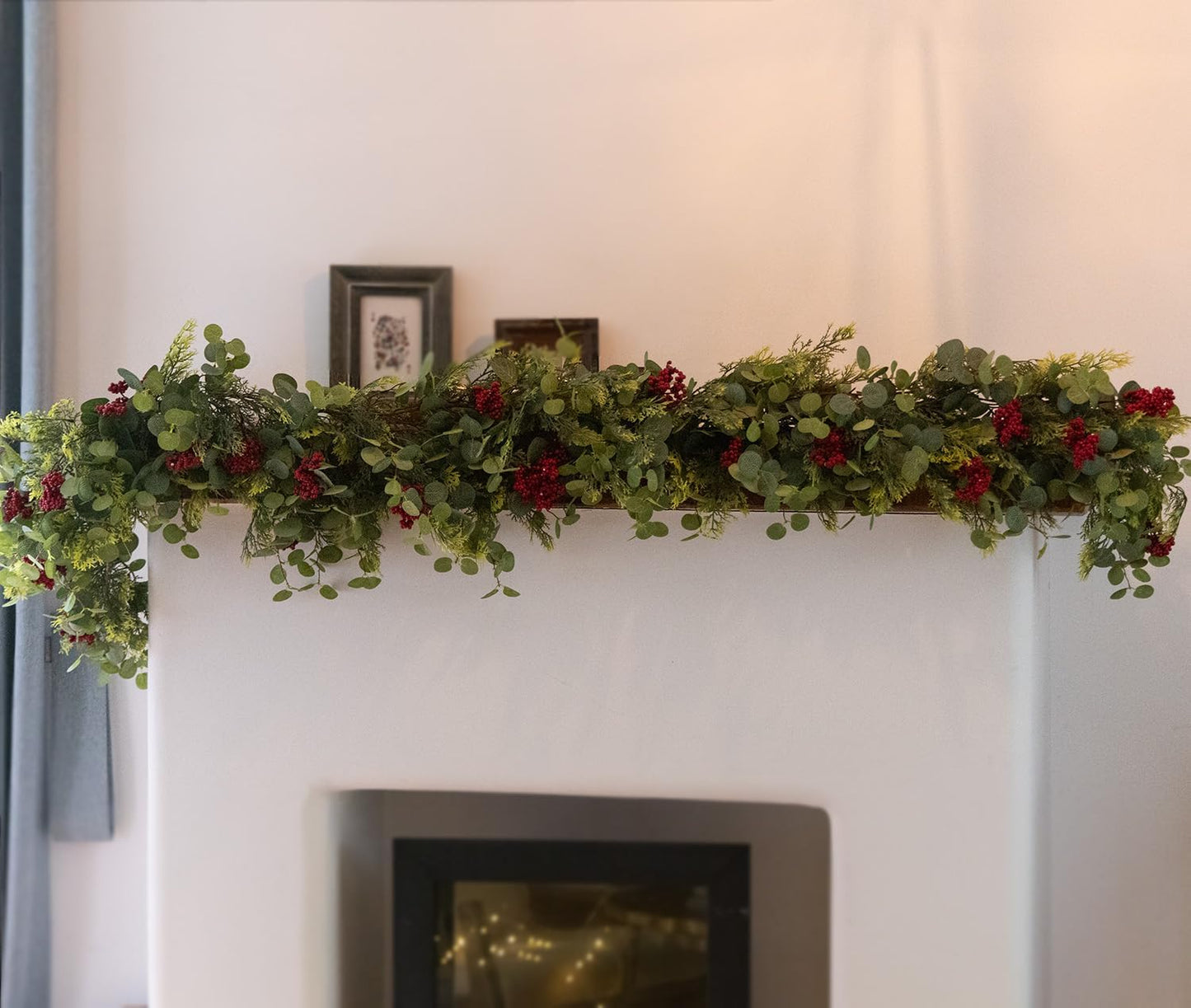 6.3FT Christmas 144 Branch Tips Cedar Garlands, Anna's Whimsy Artificial Pine Cypress Greenery Garland, Decorations Holiday Indoor Outdoor Christmas Decor Winter Garland