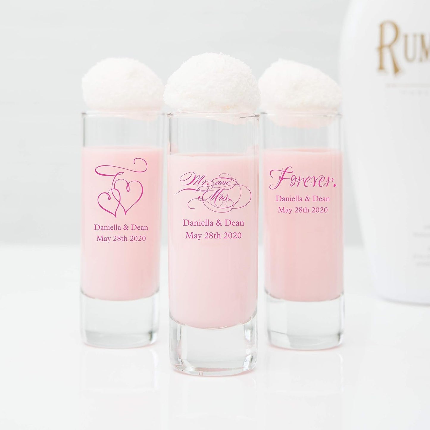 WEDDINGSTAR Personalized 2.5oz Tall Shot Glass Customizable Full Color Print - 1 pack (sample)