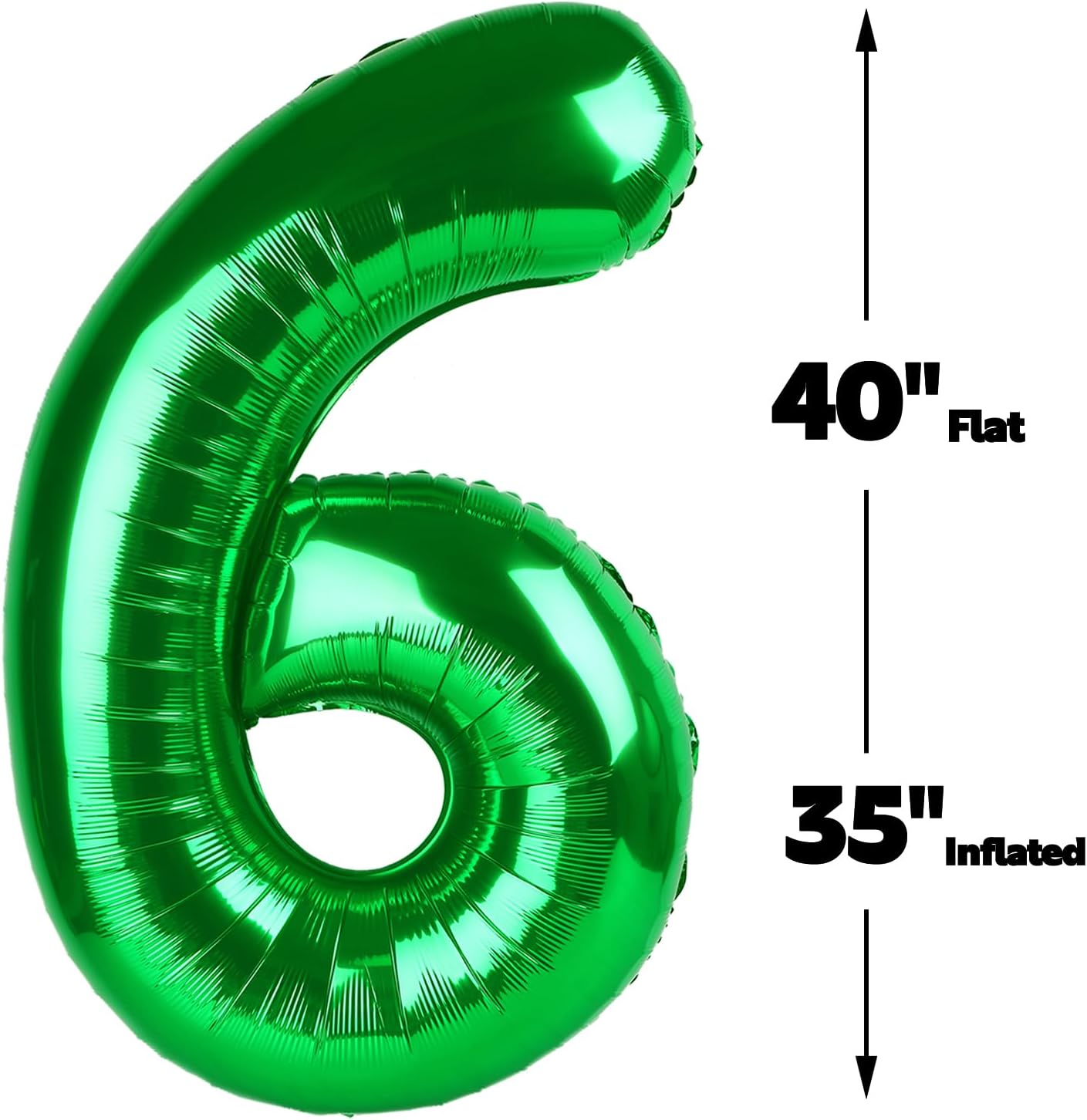40 Inch Green Mylar Foil Number 16 61 Birthday Balloon, Digital Balloons for 16 Boy Girl Party Decorations Supplies, Big Helium Balloon Numbers for 16 61 Men Women Anniversary