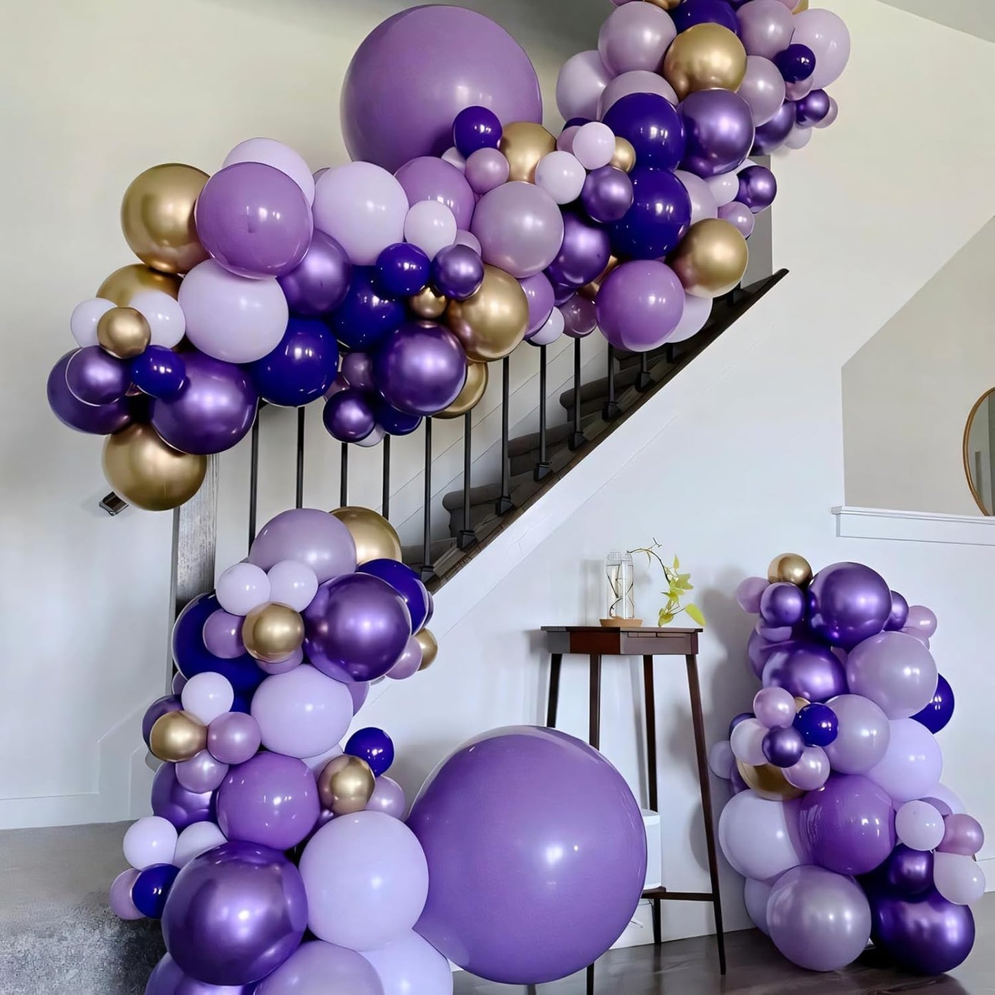 110pcs Purple Balloons 12 Inch Dark Purple Latex Balloon Arch Kit for Birthday Baby Shower Anniversary Graduation Wedding Party Decorations