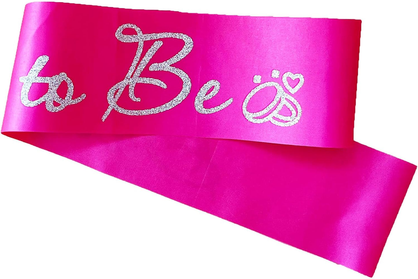 Hot Pink Bride to Be Sash for Bridal Shower Bachelorette Party Wedding Hen Party Decorations Engagement Gifts Favors Miss to Mrs Sash with Glitter Letter Silver