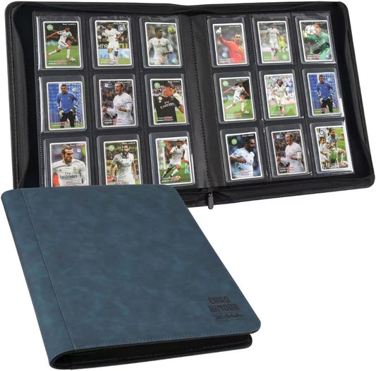 Toploader Binder with 9-Pocket Pages, Holds 288 "3×4" Rigid Toploader Hard Cases, Card Holder for Collectible Cards or Sports Cards, Durable Sleeves for Storage & Display (Navy)