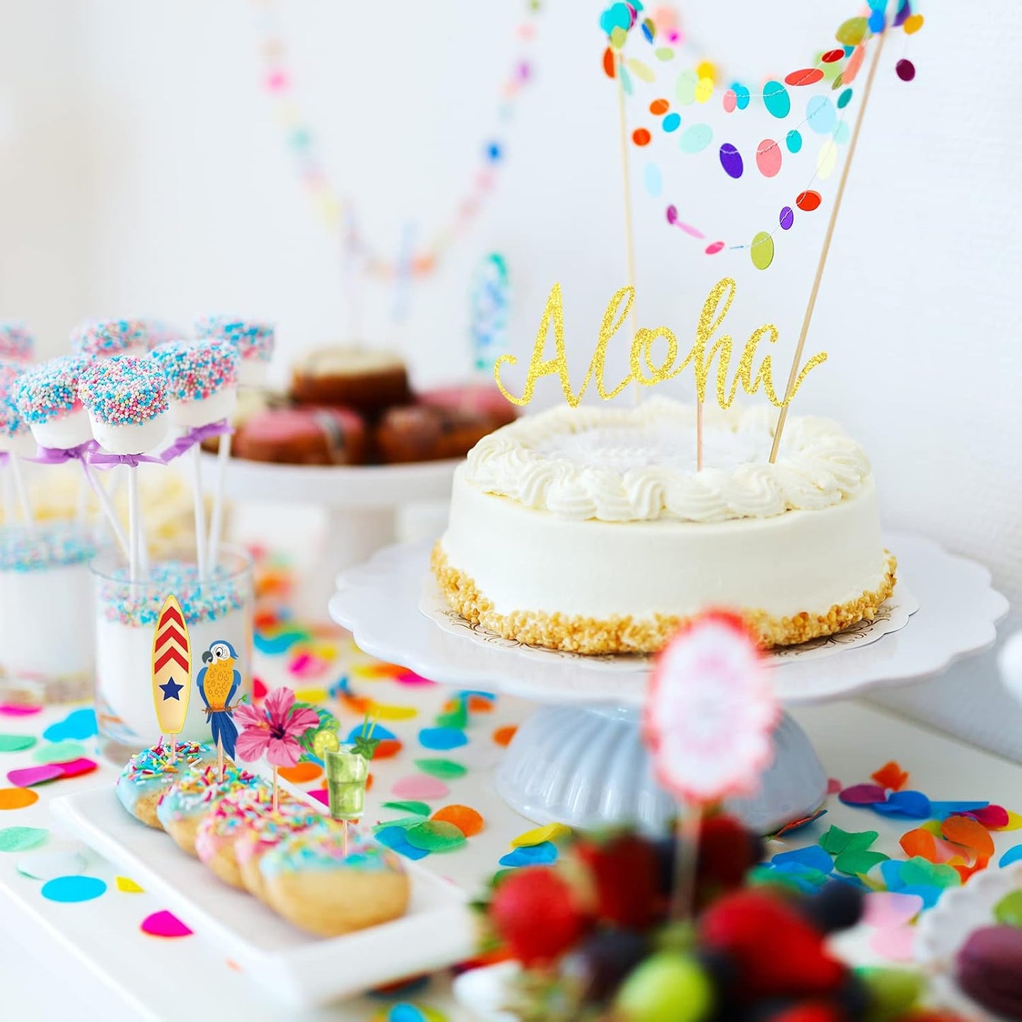 54 Pcs Cupcake Toppers and Cake Decorations for Celebrating Birthday, Anniversary, or Party Supplies