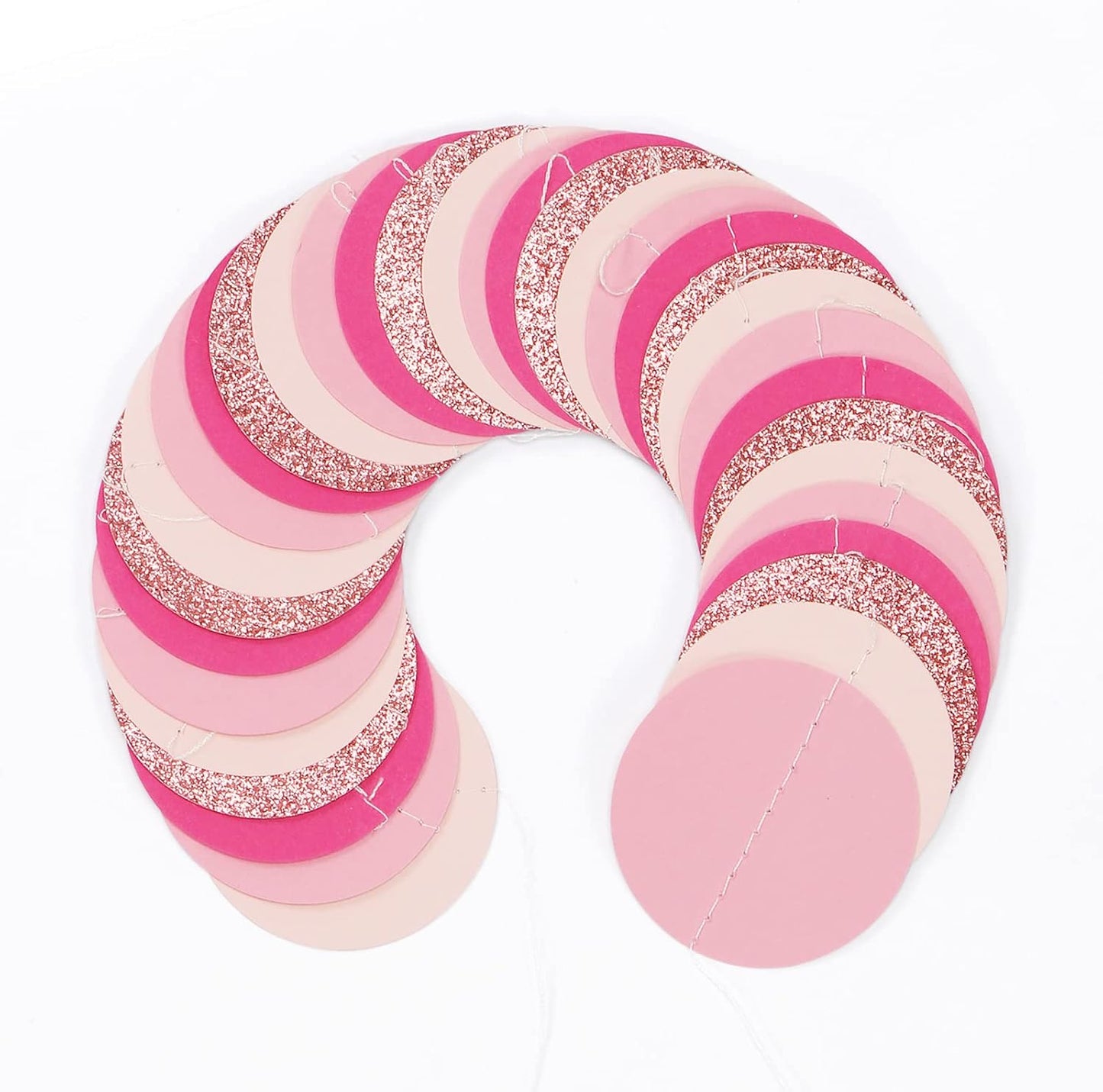 Hot-Pink Rose-Gold Party Decorations Garland - 52ft Wedding Bridal Shower Hanging Decoration Streamers Banner,Baby Girl Birthday Bachelorette Engagement Mohters Brunch Decor Panduola