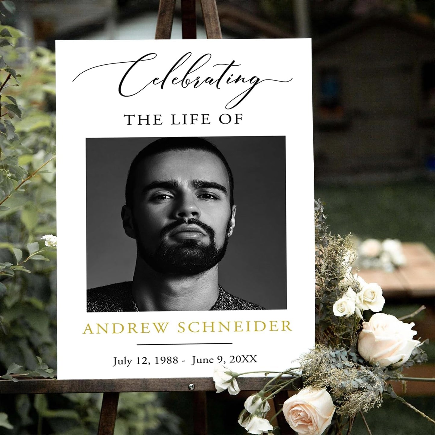 Funeral Welcome Sign, Obituary Template, Minimalist Funeral decor, Celebrating the Life Sign, Large Memory Board, Funeral Easel Welcome Sign, Funeral program, Simple Funeral Welcome Board