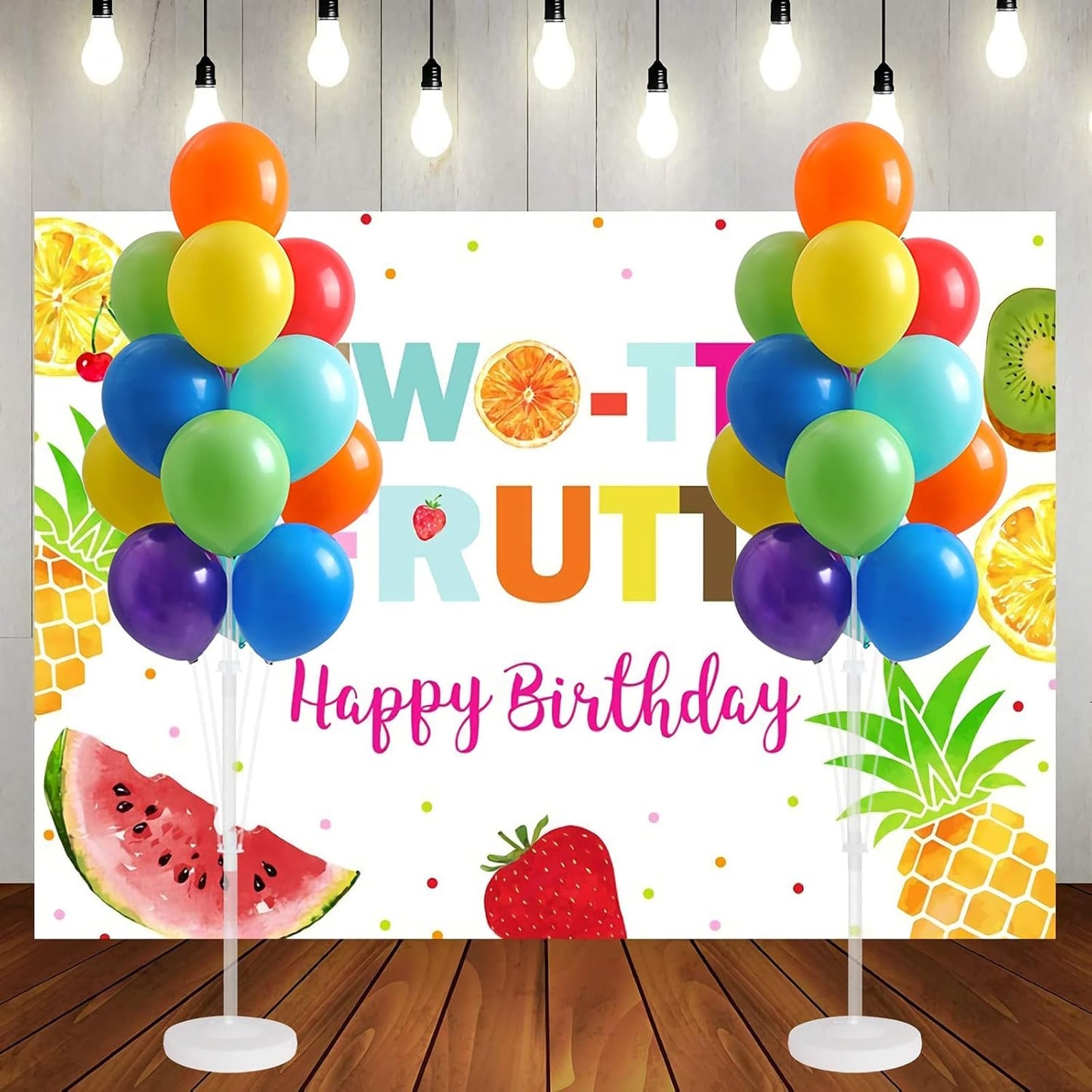 Balloon Column Kit for Floor - Set of 2, Balloon Tower Backdrop Decoration with Stand, Base and Pole for Wedding, Baby Shower, Birthday Party, or Bachelorette Parties (Multicolor)