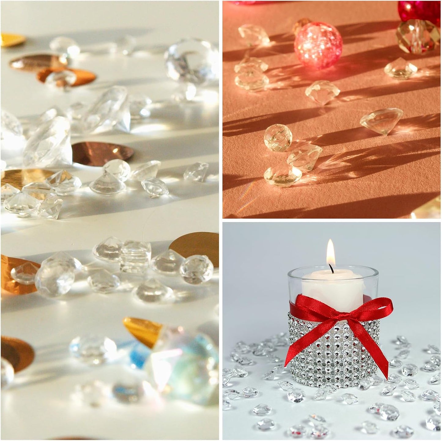 PATIKIL 4000 Pcs Wedding Table Scatter Confetti Crystals 6mm Acrylic Diamonds Vase Fillers Gems for Table Centerpiece Decorations Party Vase Beads, Mixed Colors