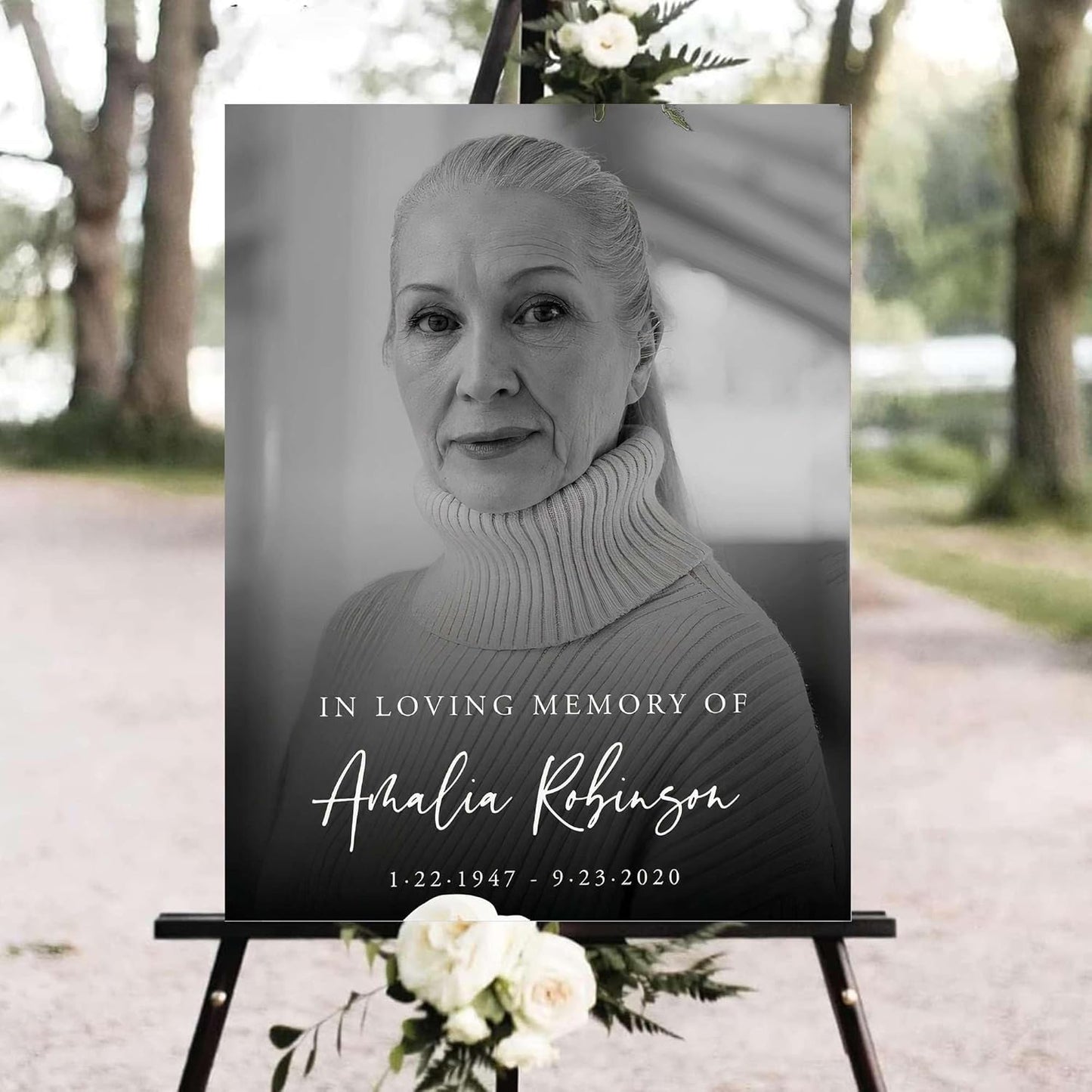Personalized Funeral Welcome Signs, Celebration Of Life Yard Sign, Celebration Of Life Decoration, Custom Memorial Signs, Minimalist Celebrate of Lifes Sign With Photo, Memory Signage For Funerals #20