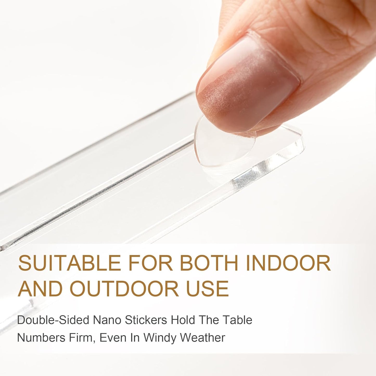 Wedding Table Numbers 1-10 Clear Acrylic Seating Number Signs for Weddings Reception Anniversary Party Decor Seat Number for Tables with Elegant Gold Lettering