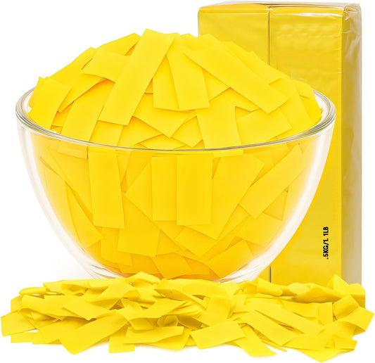 Ultimate Confetti, Biodegradable Confetii - Rectangular Yellow Fluttering Tissue Paper Confetti for Cannon and Launcher use - Best for Birthday, Wedding, Parties and Events - 1 lb, 16 oz