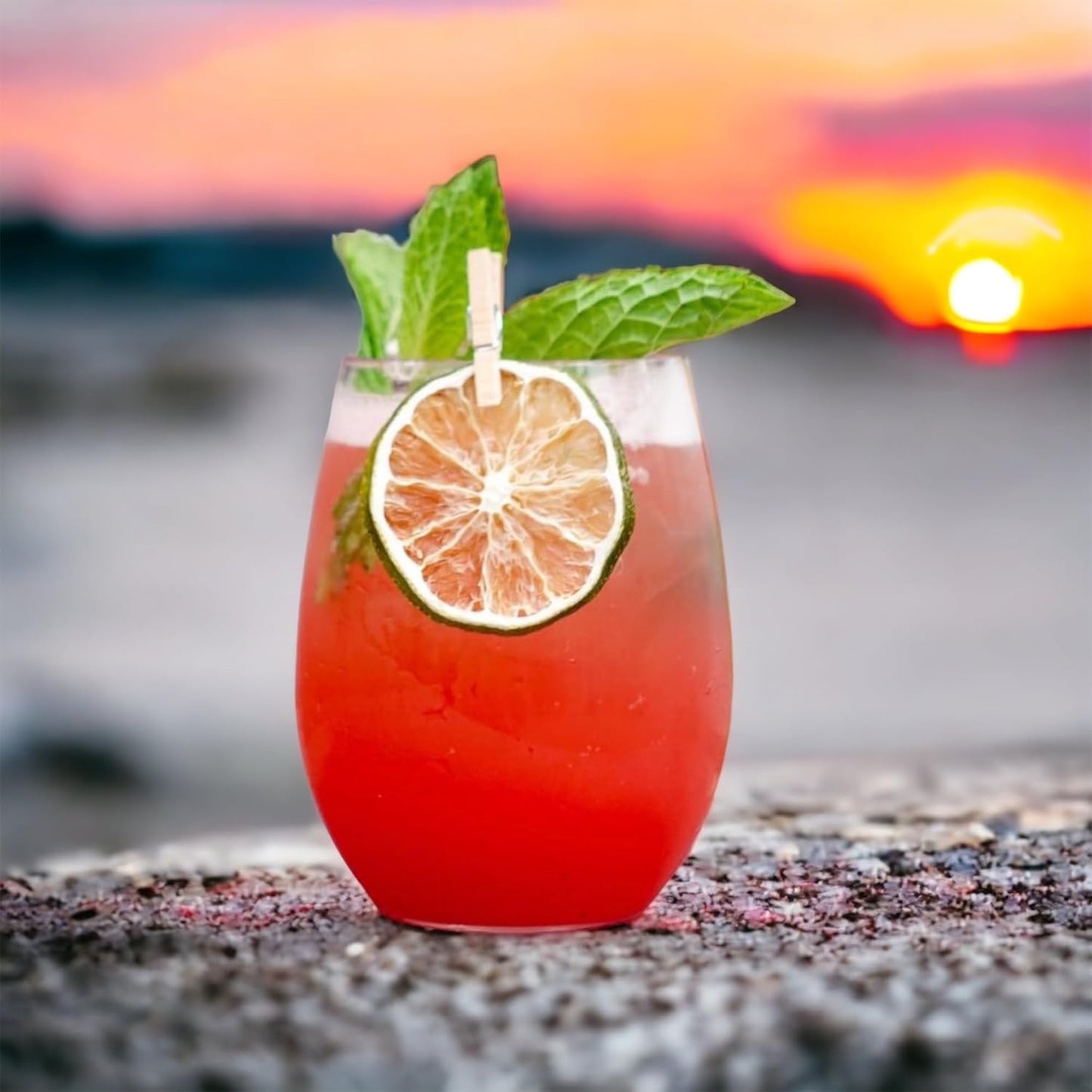 36 piece Stemless Unbreakable Crystal Clear Plastic Wine Glasses Set of 36 (12 Ounces)