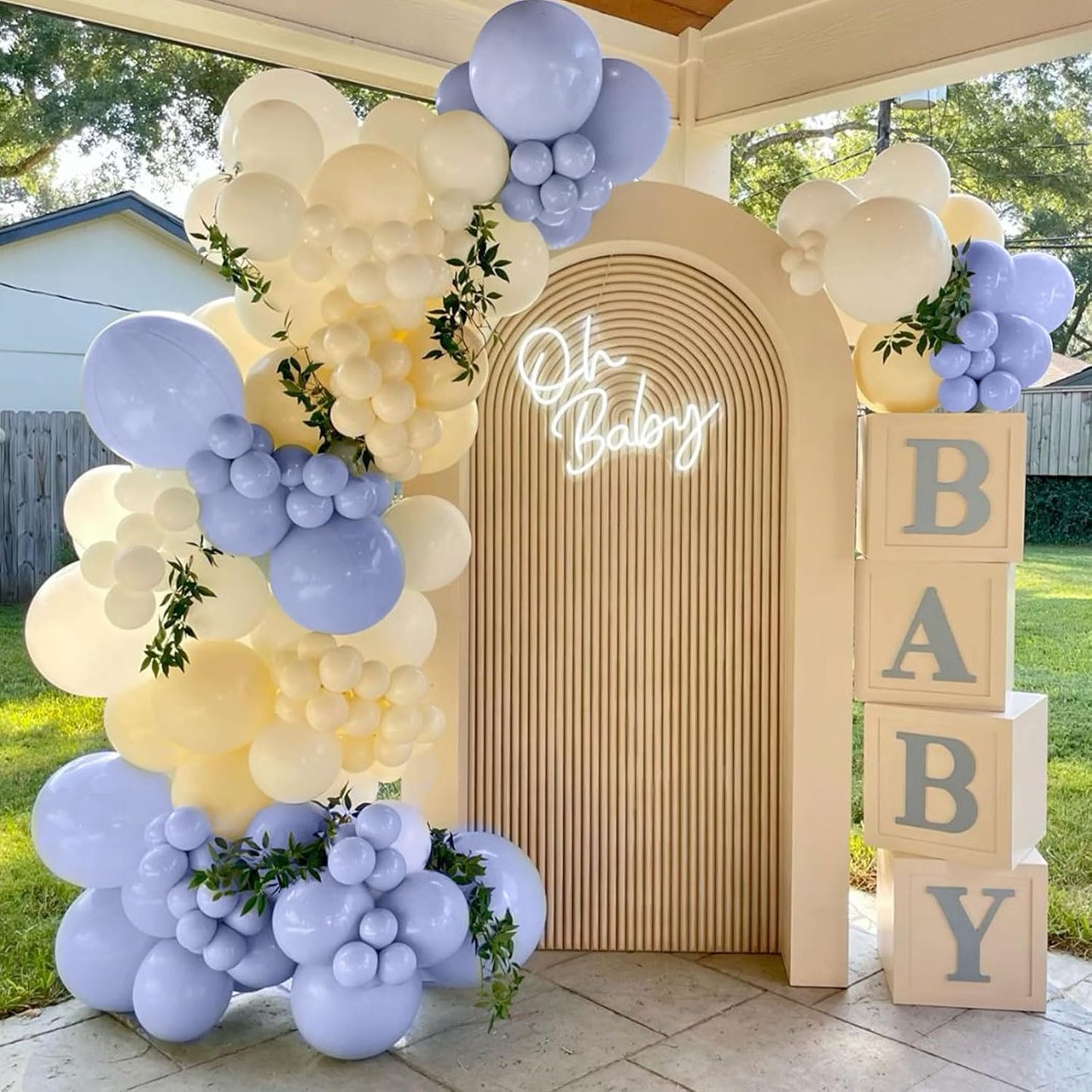 110pcs Dusty Blue Balloons 12 Inch Retro Blue Latex Balloon Garland Arch Kit for Birthday Baby Shower Anniversary Graduation Wedding Party Decorations