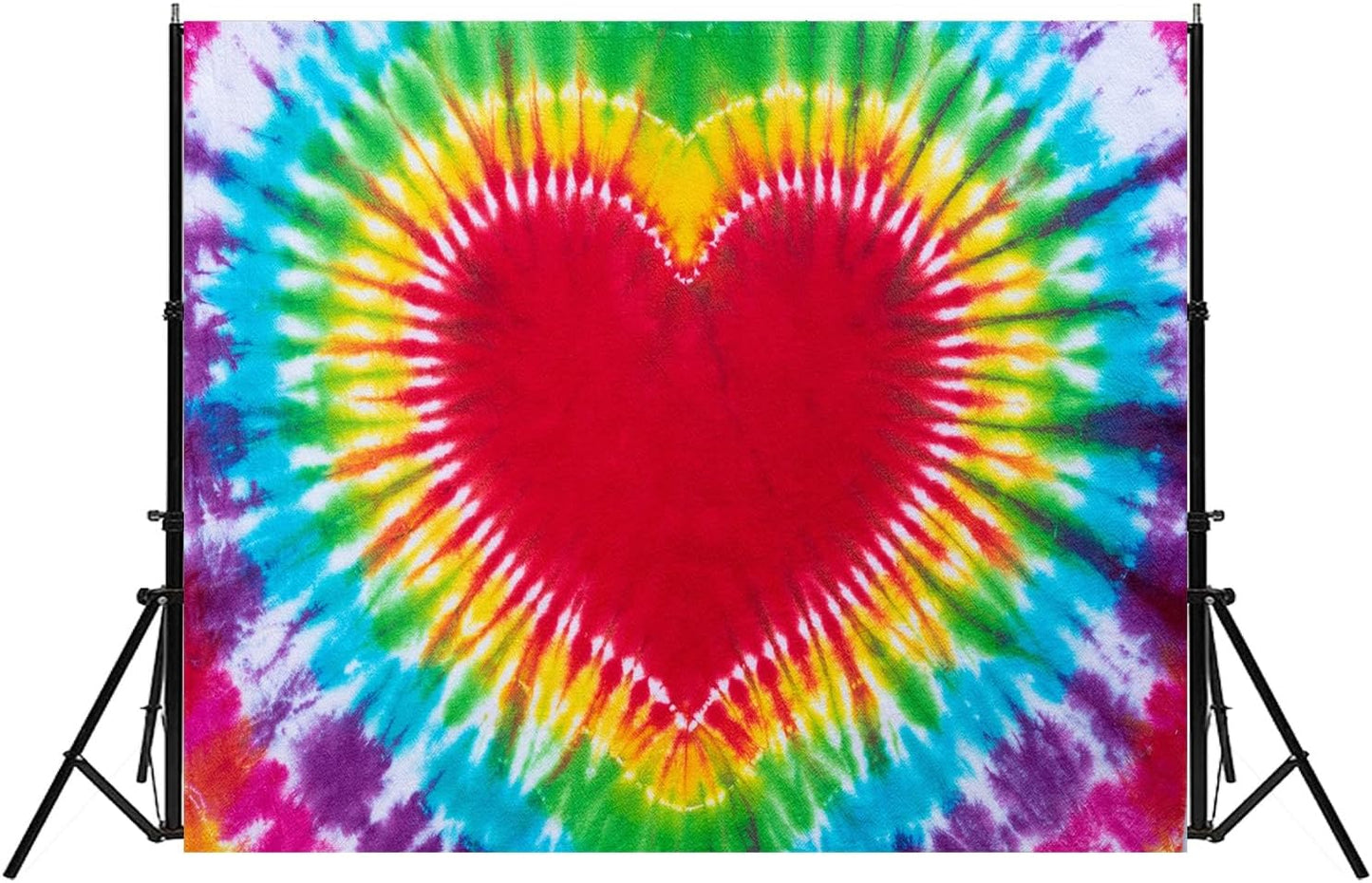 Hippie Backdrop 5x4ft 60s 70s Backgrounds Tie Dye Theme Party Decorations Hippie Supplies Photo Booth Props