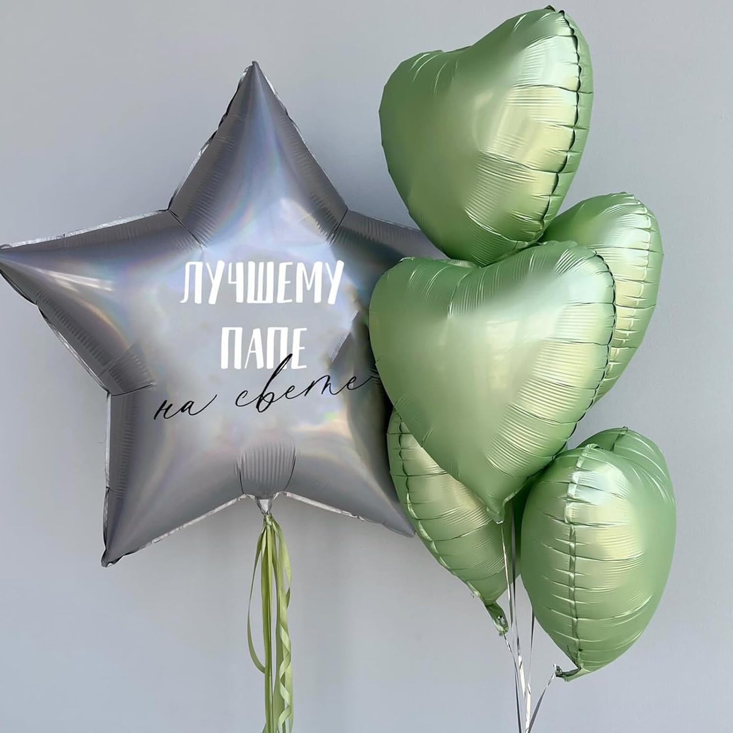 Sage Green Heart Balloons,12Pcs Olive Green Heart Shaped Foil Balloons,18Inch Pastel Green Helium Polyester Film Balloon for Baby Shower Birthday Anniversary Wedding Party Decorations