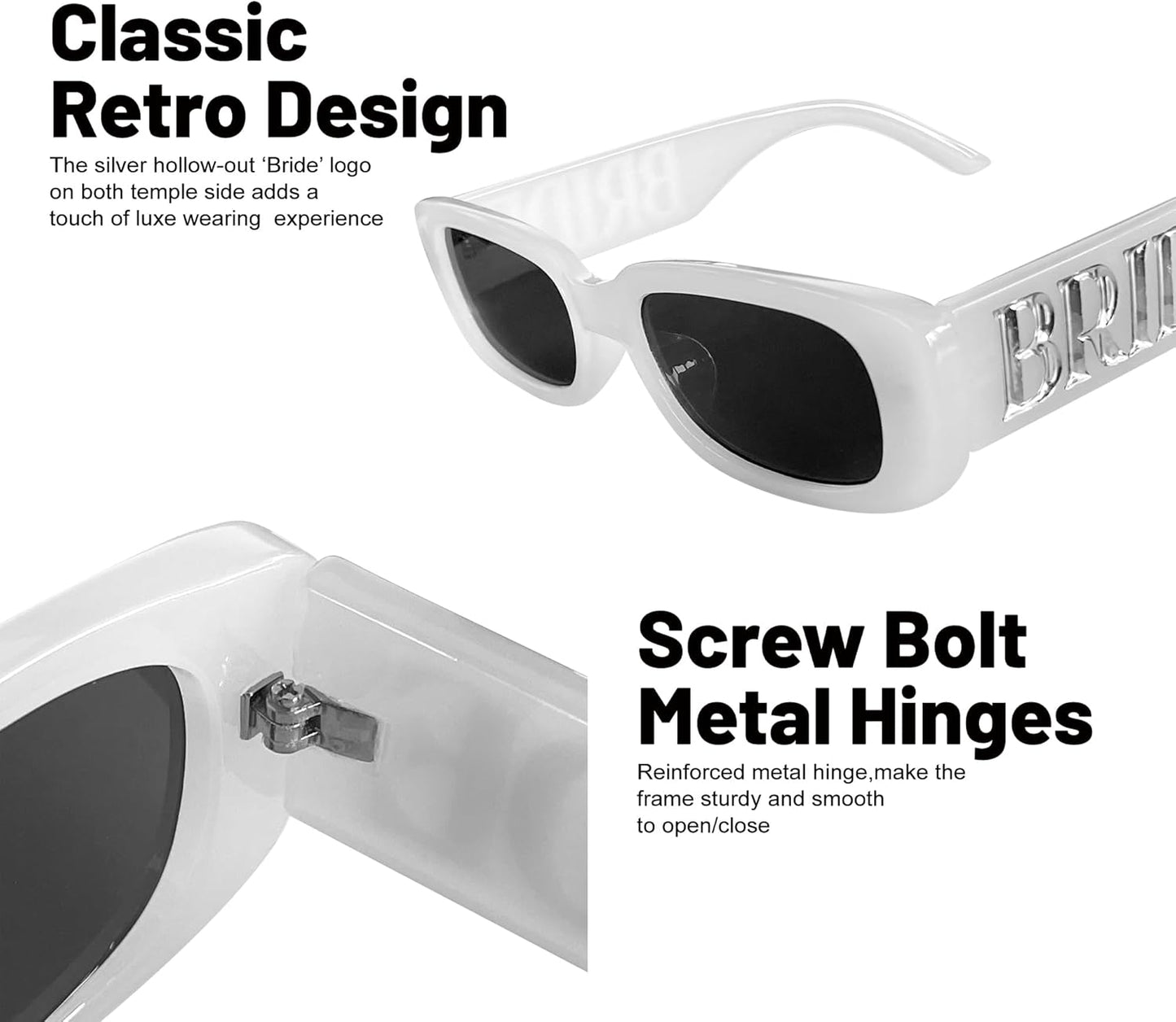 LADY&HOME Bride Sunglasses,Bachelorette Party Decoration,Bridesmaid Favor Bridal Shower Accessory,Bride To Be Gift