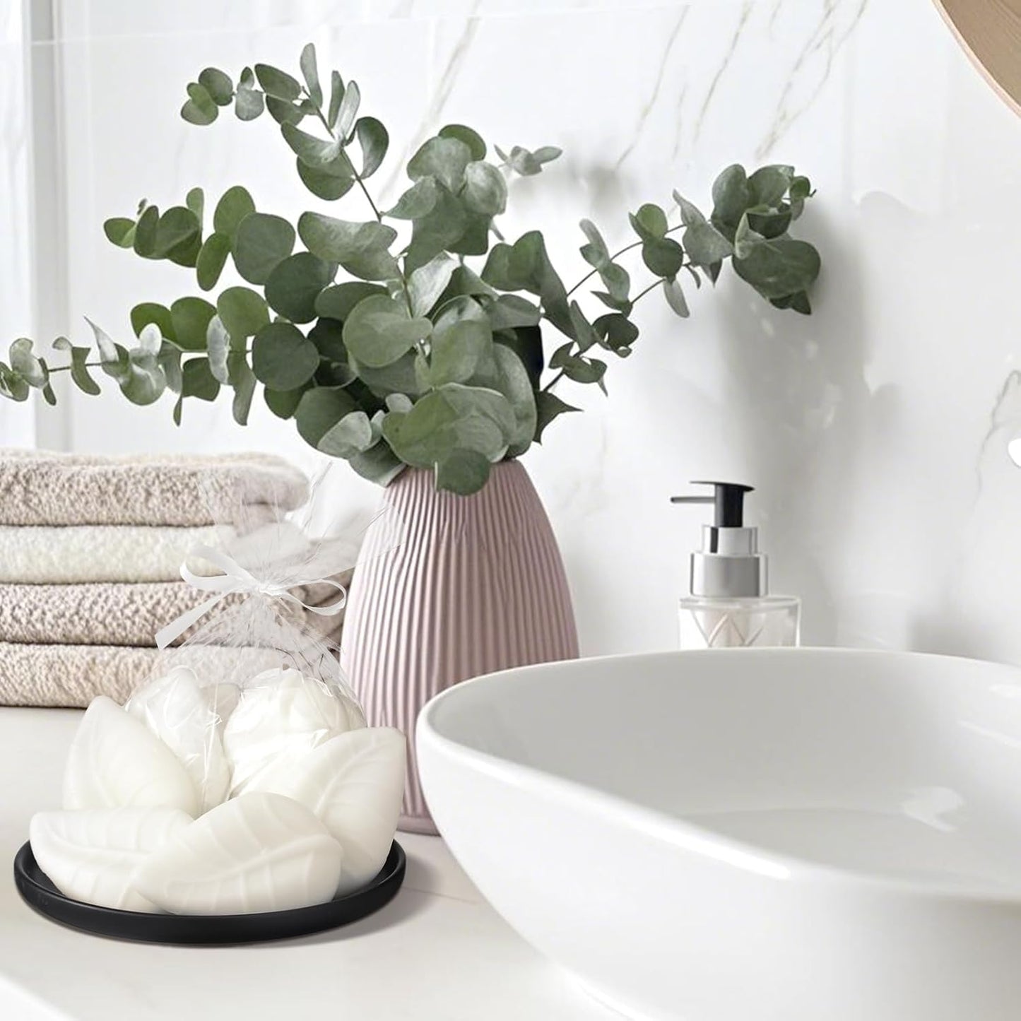 200g Bathroom Soap Decor Mini Tree Leaves Soaps for Bathroom Home Decorative Leaf Baby Shower Gifts Wedding Party Favors Bulk Bridal Shower Favors