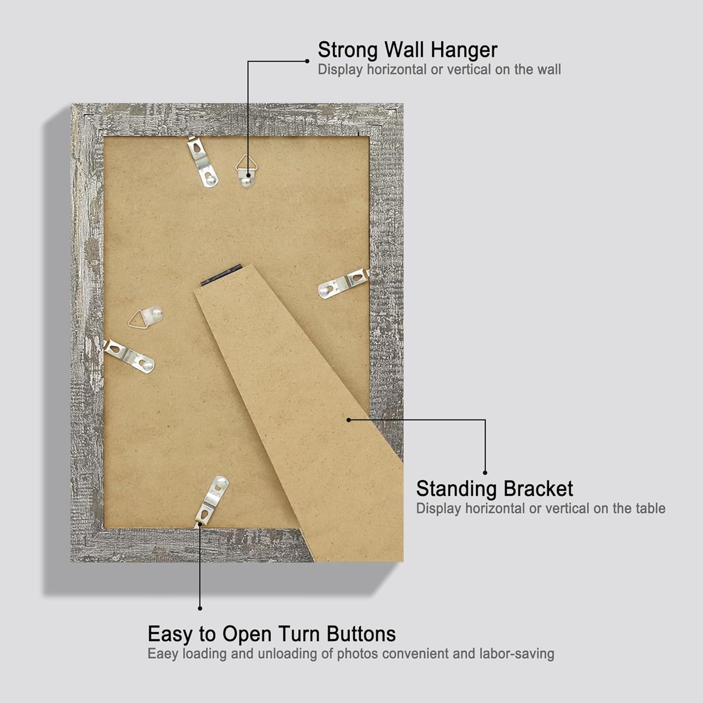 6x9 Picture Frame Set of 4, High Definition Glass Distressed Moss Green Frame, 6 x 9 Rustic Wood Photo Frames for Tabletop Display and Wall Mounting