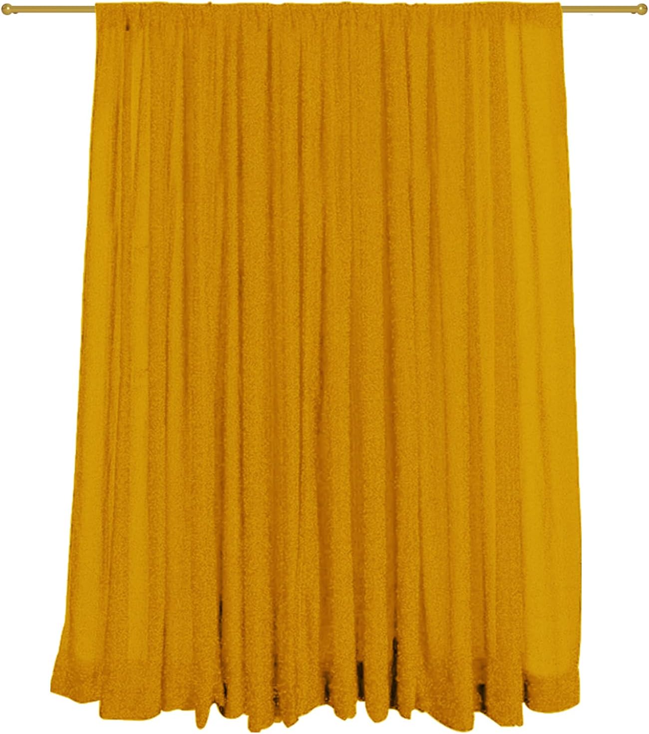 10ft x10ft Gold Metallic Spandex Backdrop, 1 Panel Glitter Sheer Photography Background, Stretchy Spandex Fabric for Wedding, Party, Baby Shower, Photo Booth Decor