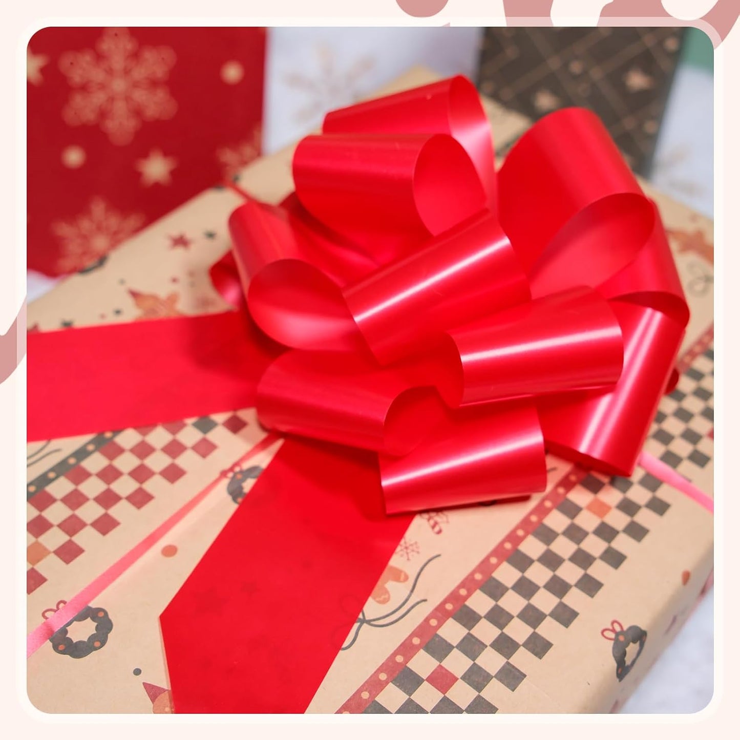 12 PCS 6 Inch Red Pull Bows - Perfect for Gift Wrapping, Wedding Decor, Car Bows, Birthday Parties, Christmas and Valentine's Day