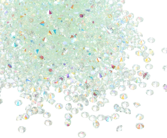 PATIKIL 14000Pcs Wedding Table Scatter Confetti Crystals 3mm Acrylic Diamonds Vase Fillers Gems for Table Centerpiece Decorations Bridal Shower Party, Mint Green AB