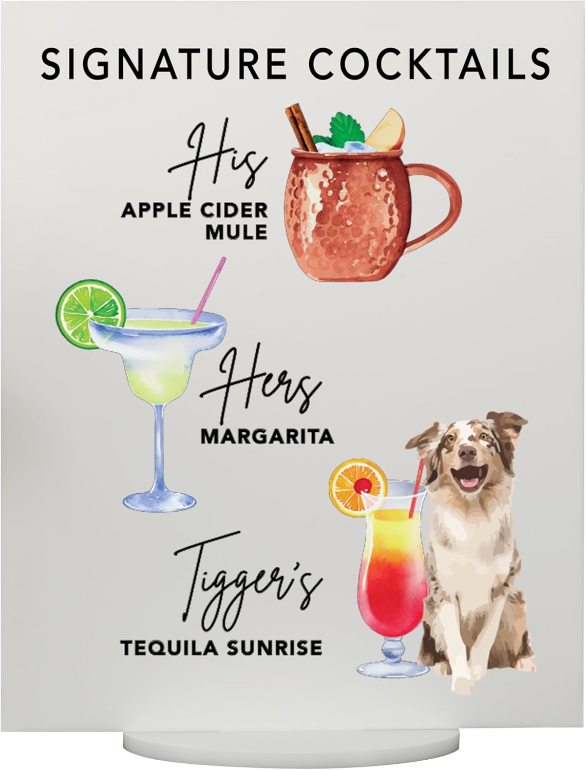 Pet Signature Drink Wedding Signs
