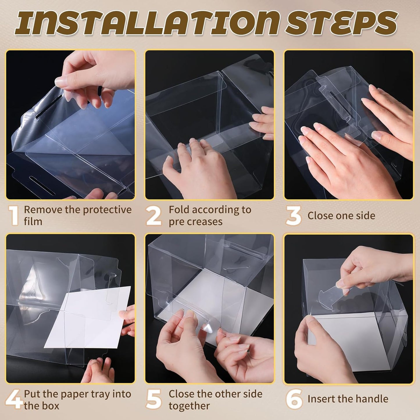 2 inch Clear Cake Boxes 30 Pack - Transparent Bakery Boxes with Handles for Cupcakes, Donuts, Chocolates & Party Treats - Perfect for Weddings, Birthdays (2 inch/30 pcs)