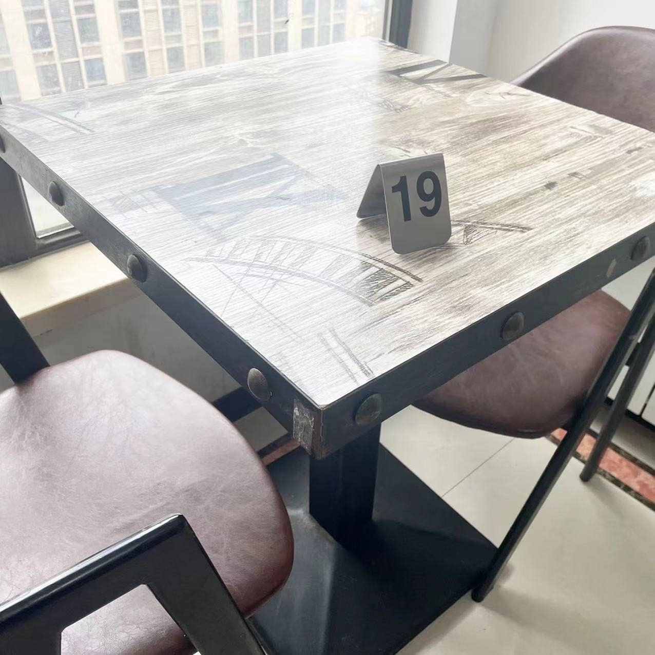 10 Pcs Metal Place Cards Stackable Tent Style Table Numbers，Place Card Holders for Celebration Wedding Party Restaurants Cafes Bars Gatherings meeting Room Board Game Serial (Medium 11-20, Black)