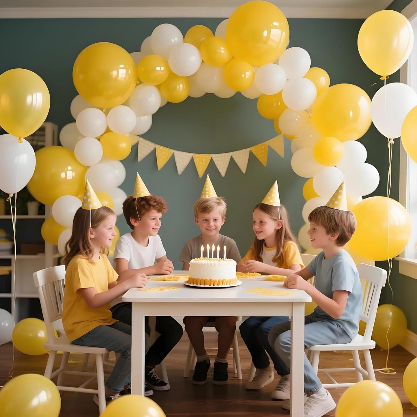 KAWKALSH Yellow Balloon 12 Inch, 110pcs Latex Party Balloons Helium Bright Color for Birthday Baby Shower Wedding Party Supplies Arch Garland Decoration