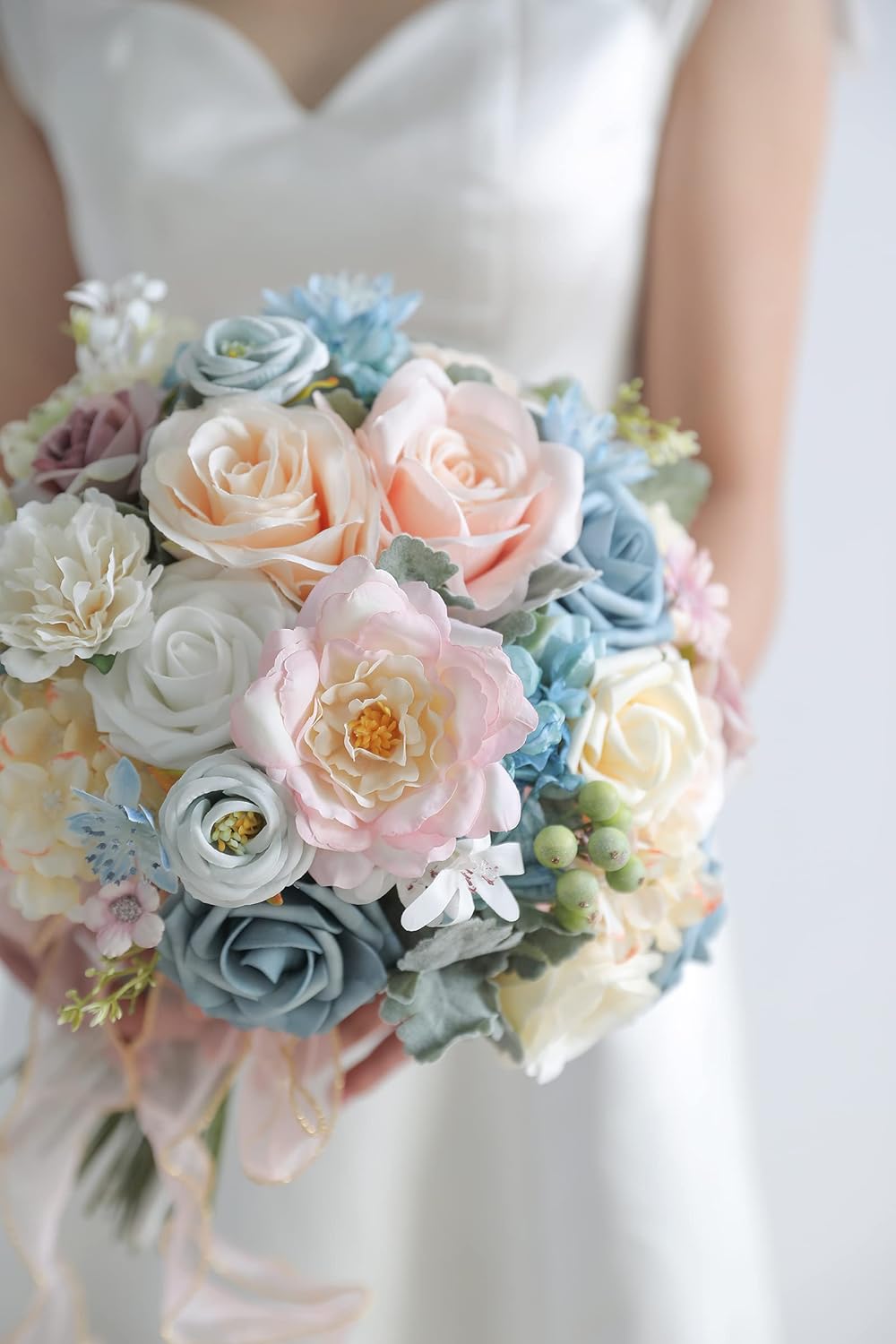 Serra Flora Artificial Flowers Combo Box Set Faux Flowers Bulk Flower Leaf with Stems Arrangements for DIY Wedding Bouquets Party Table Centerpieces Home Decorations Indoor Outdoor