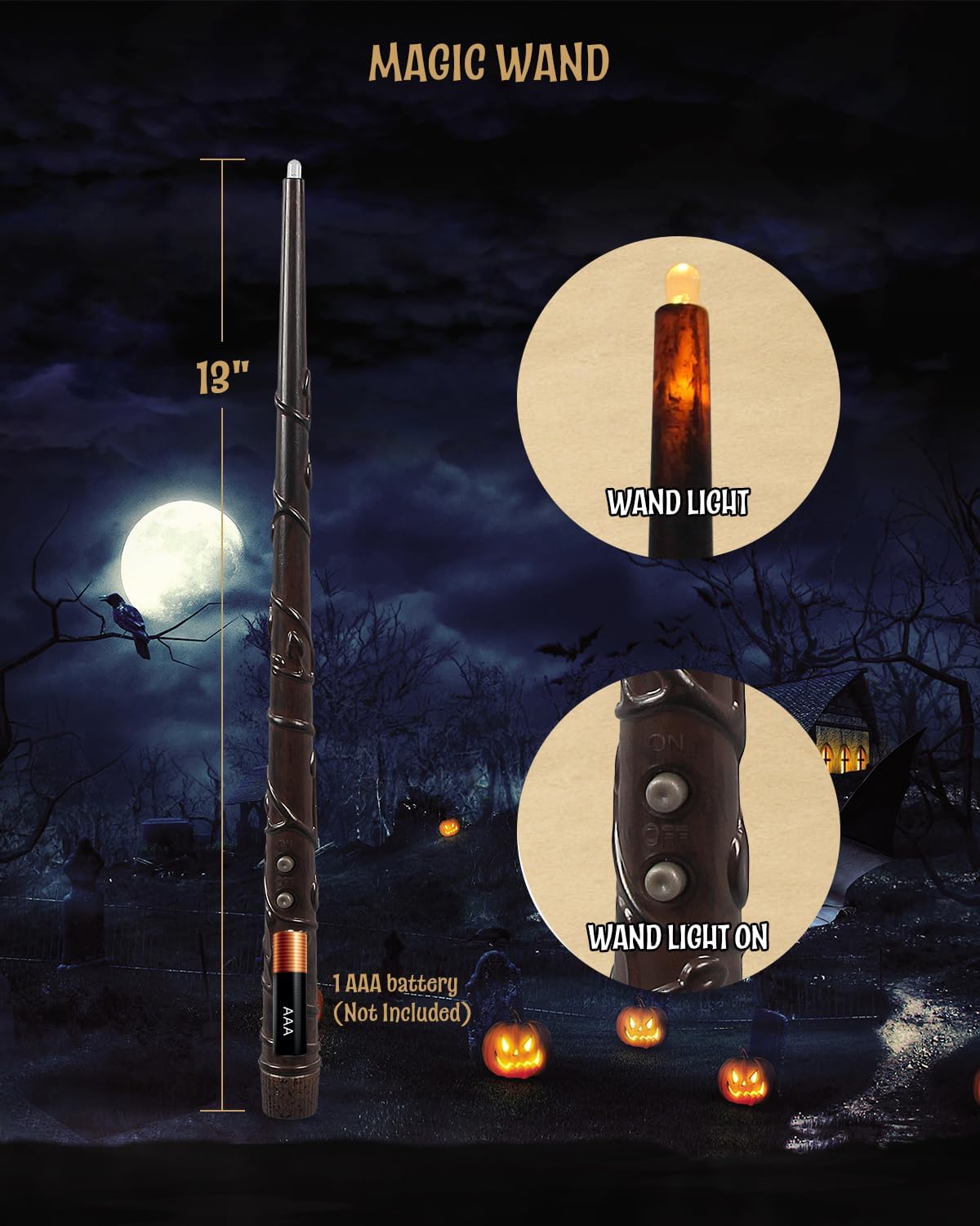 20pcs Halloween Flameless LED Floating Candles with Magic Wand Remote - Floating Hanging Home Decorations for a Spooky Atmosphere-Perfect for Festive Home Display
