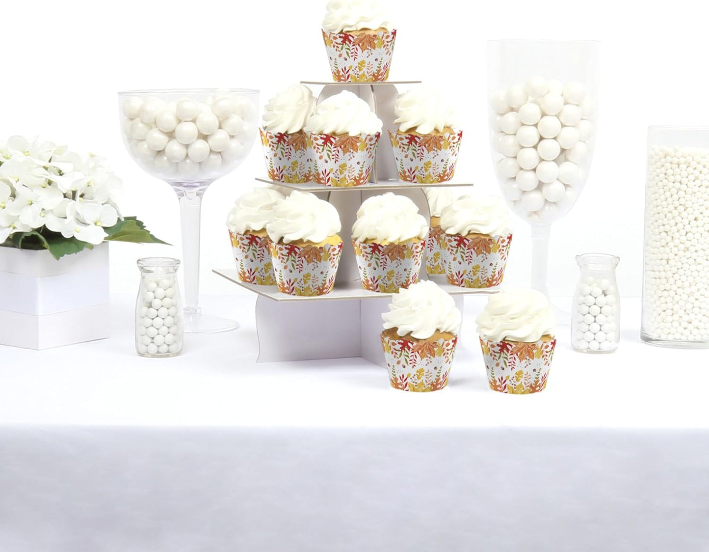 Big Dot of Happiness Fall Foliage - Autumn Leaves Party Decorations - Party Cupcake Wrappers - Set of 12