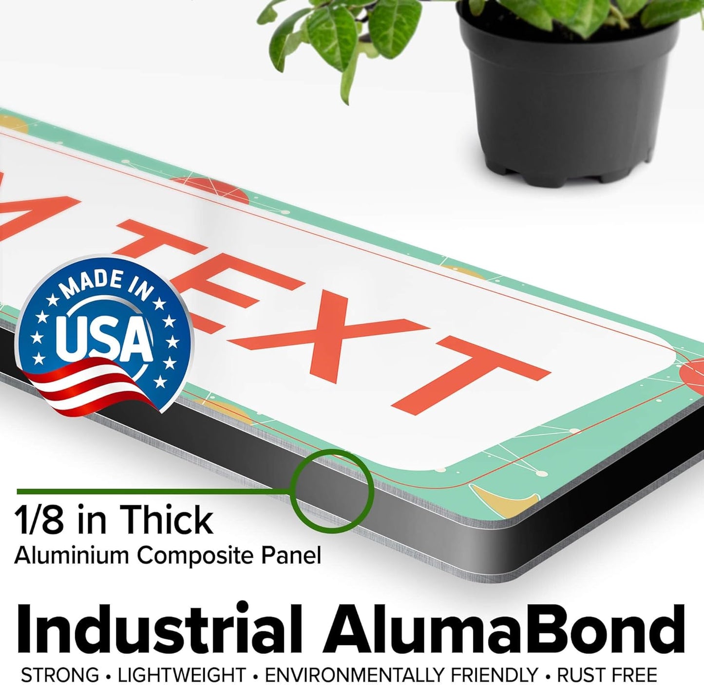 Custom Sign, Custom Street Sign, 11 Font Colors, 13 Font Styles, 4 Hole Options, 22 Sizes, 3x12 Inches, Rust Free DiBound, Fade Resistant, Made in USA by My Sign Center (Mid-Century Modern 2)