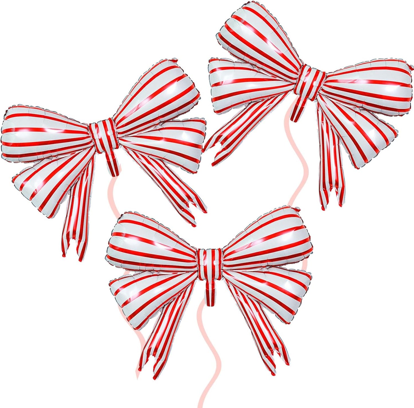 36 Inches Bow Foil Balloon Huge Bowtie Pink Balloon for Baby Shower, Wedding, Kids Theme Party Decoration (Red 1)