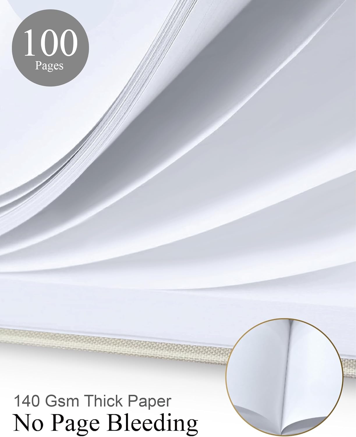 Elegant Linen Wedding Guset Book - Polaroid Guest Book for Wedding Reception,Baby Shower,Bridal Shower and Special Events - 100 Blank Pages for Sign in and Photos (B-Beige)