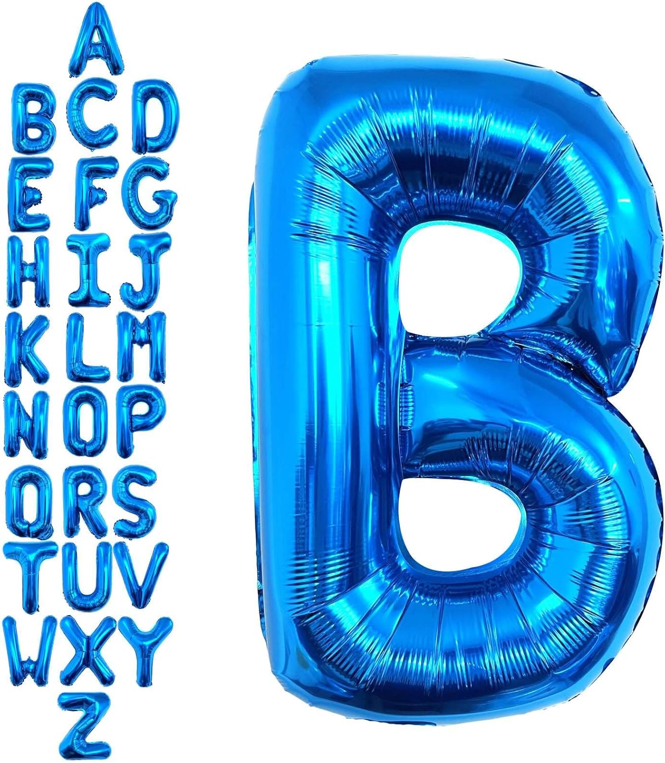 40 Inch Blue Letter B Balloons, DIY Phrase Foil Alphabet Letter B Balloons DIY Word B Banner for Birthday Anniversary Celebration Graduation Party Supplies Decoration