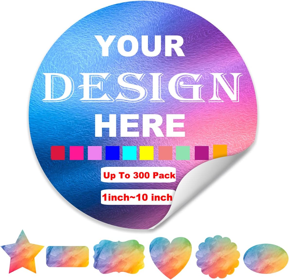 Customized Personalized Stickers for Business Logo - Vinyl Stickers with Photo Text Image - Bulk 200 Pack