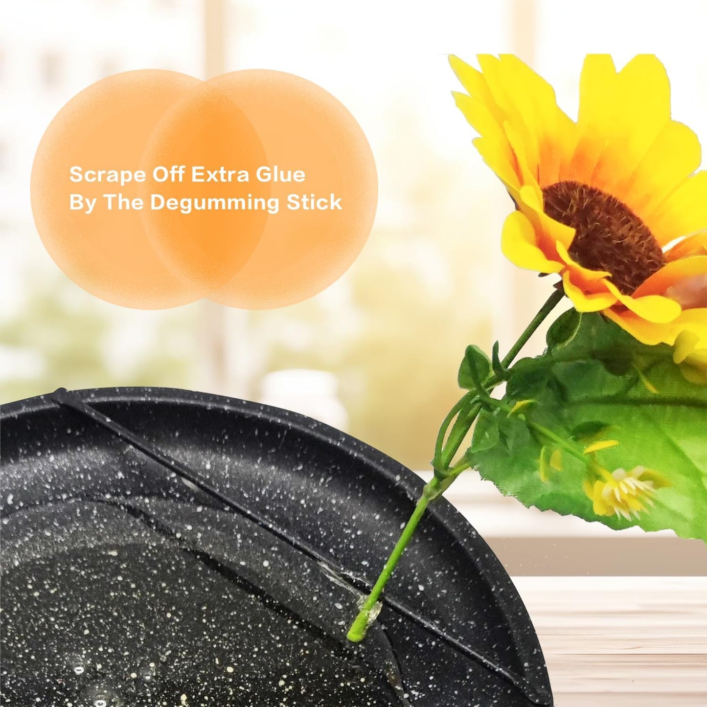 Hot Glue Melting Pot, Electric Floral Dipping Skillet Kit for Crafts with Premium 40 Glue Sticks and Mini Gun 20W for DIY Arts&Crafts