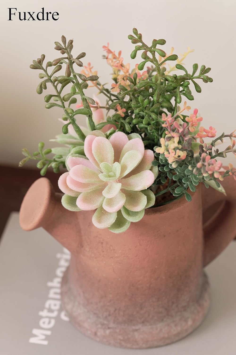 2-Pack Artificial Succulent Plants in Vintage Pots - Waterproof Fake Plants for Home Office Desk Decor - Low Maintenance Indoor Greenery for Bathroom Shelf Table