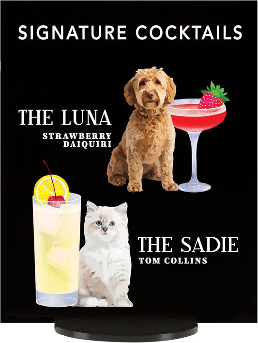 Pet Signature Drink Wedding Signs